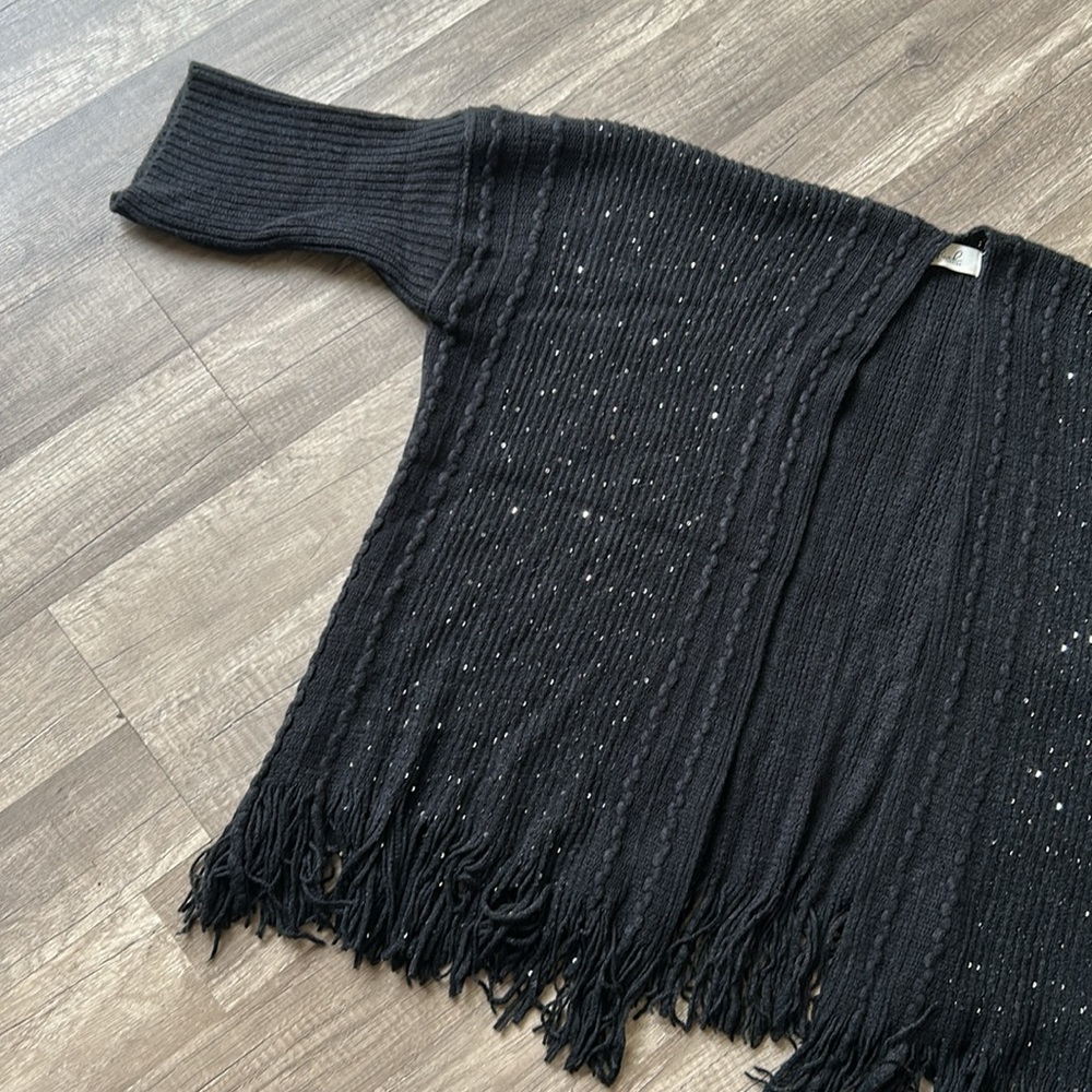 NEW Black Sequin & Fringe Cardigan - Picture 9 of 15